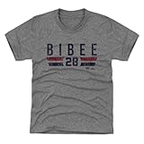 500 LEVEL Tanner Bibee Cleveland Font Youth Shirt (Tri Gray, 10-12Y Large)