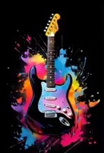Affiche guitare électrique encadrée | Déco murale dynamique pour salon