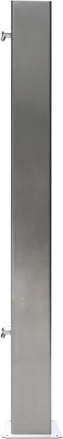 Global Industrial 84" H Outdoor Water Shower, 2 Nozzles and 2 Push Buttons, Stainless Steel Construction, 12" W x 12" D, Floor Mount, Outdoor Pool Garden Shower