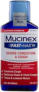 Congestion and Cough Liquid,Mucinex Fast-Max Severe Congestion and Cough Liquid, 6 fl. oz.,Fast