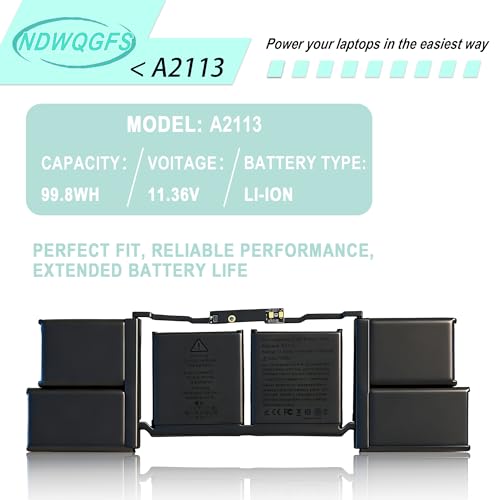 Image of A2113 A2141 Laptop Battery Replacement for MacBook Pro 16 inch A2141 Retina Series (Year 2019 2020) EMC 3347 MVVJ2xx /A MVVK2xx /A MVVL2xx /A MVVM2xx /A