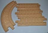 GeoTrax Tan Track Segments (4) (One Curved, Three 6 Inch)- Replacement Piece - Classic Fisher Price...