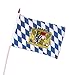 Produktbild Bayern Fahne mit Stab, blau/weiße Rauten, ca. 15x23cm, für bayerischen Abend, Bierfest, Partydeko