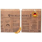 Snacktaschen/Hamburgertaschen Snackbeutel Newspaper aus Kraftpapier Hamburger-Tüten, 2-seitig offen (braun, 1000)