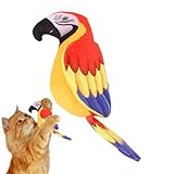 Compagnon de jeu interactif : Ce jouet pour chat avec son réaliste d'oiseau qui gazouille encourage un amusement dynamique à la maison. Son action de battement légère et ses sons captivants stimulent l'instinct de chasse de votre félin, pour une pratique de bond ludique et une satisfaction de ses besoins naturels, le tout en favorisant un engagement de jeu prolongé.