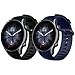 Produktbild Giaogor Armband Kompatibel Für Amazfit GTR 3 Pro/ Amazfit GTR 3 Smartwatch, Sport Silikon Classic Ersatz Uhrenarmband Für Amazfit GTR 3 Pro Smartwatch (Schwarz+Blau)
