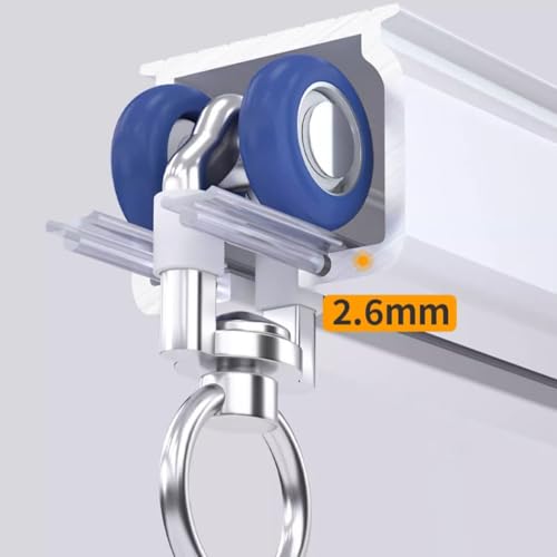 Rails de plafond en aluminium couleur champagne de 1,10 m pour rideaux et séparation - 3