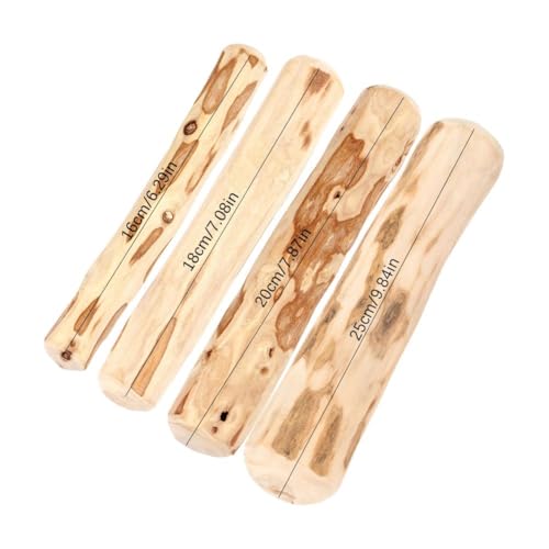 Hundekauspielzeug aus Holz, Kaffee-Holz, Hundekaustab für regelmäßiges Kauen, 100% natürliches Spielzeug sicher, Hundezahnreinigung & Stressabbau, Bio-Spielzeug geeignet für große Hunde und Welpen bis