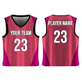 SGS Custom Basketball Solid Jersey Unisex Reversible Pink Black