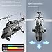 GQGQGQ A61 Airwolf Remote Controlled Helicopter Aircraft Plane 4CH RC Heli Aileronless 1/42 Scale 6-Axis Gyroscope Altitude Hovering Optical Flow Position 2Batteries for Adults Beginners/Black White