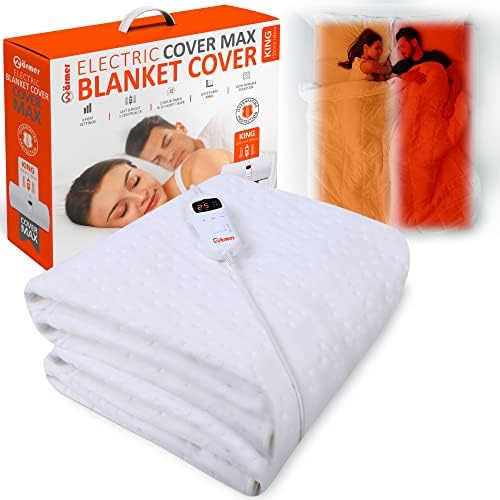 MYLEK Electric Blanket King Size Bed Fleece Fitted Heated Mattress Cover Underblanket Dual