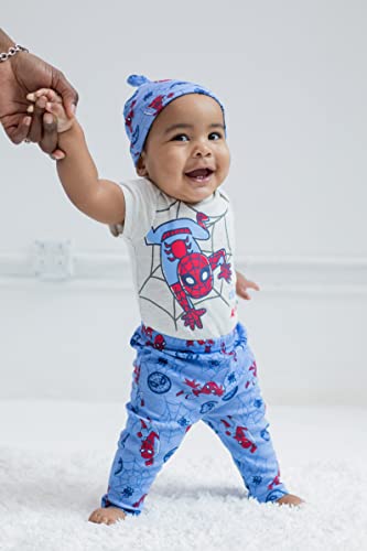 Idée cadeau naissance Marvel ensemble Spider-Man bébé garçon 3 pièces avec bonnet
