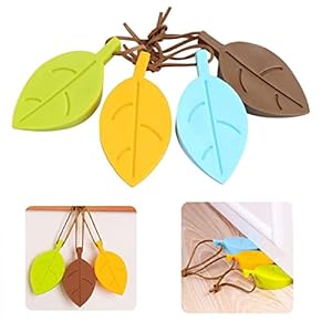 4 Pcs Foglia Silicone Porta Fermaporte, Xrten Silicone Porta Foglia Fermaporte Porta di Sicurezza Proteggono le Dita