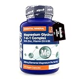 Zipvit Magnesium Glycinate 7-in-1 Complex, 1800mg with 388mg Elemental, High Absorption with Bisglycinate, Malate, Citrate, Oxide, Plus Vitamin D3, B6 & Zinc, 120 Capsules, Vegan Magnesium Supplements