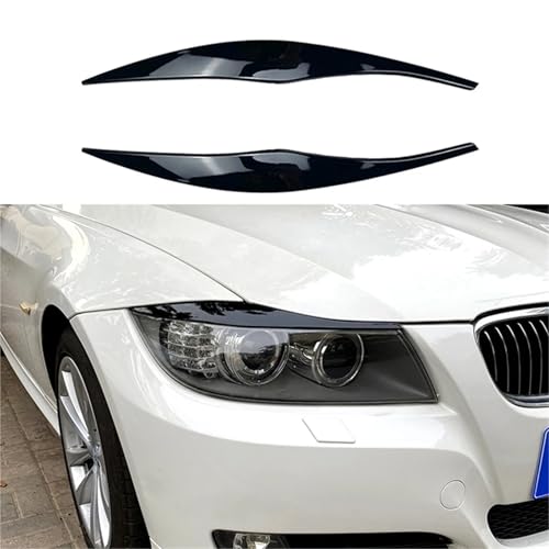 Garniture phare voiture E90 E91 : bande sourcil autocollant noir brillant pour masquer et styliser