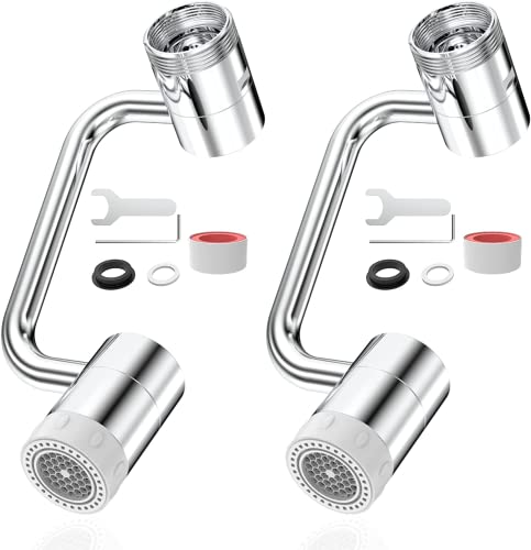 2 Pcs Faucet Extender, 1080° Large-Angle Rotating Faucet Extender Aerator, Universal Splash Filter Faucet Aerator For Bathroom & Kitchen Sink With 2 Water Outlet Modes #TOP6