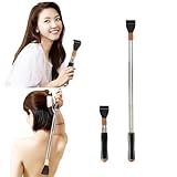 ADLWJS 孫の手 伸縮 5段階伸縮 携帯 ハンドル下部のマッサージボールデザイン ツボマッサージ 二重ロッド構造で壊れにくい 滑らかな先端 長さ調節 21~54cm