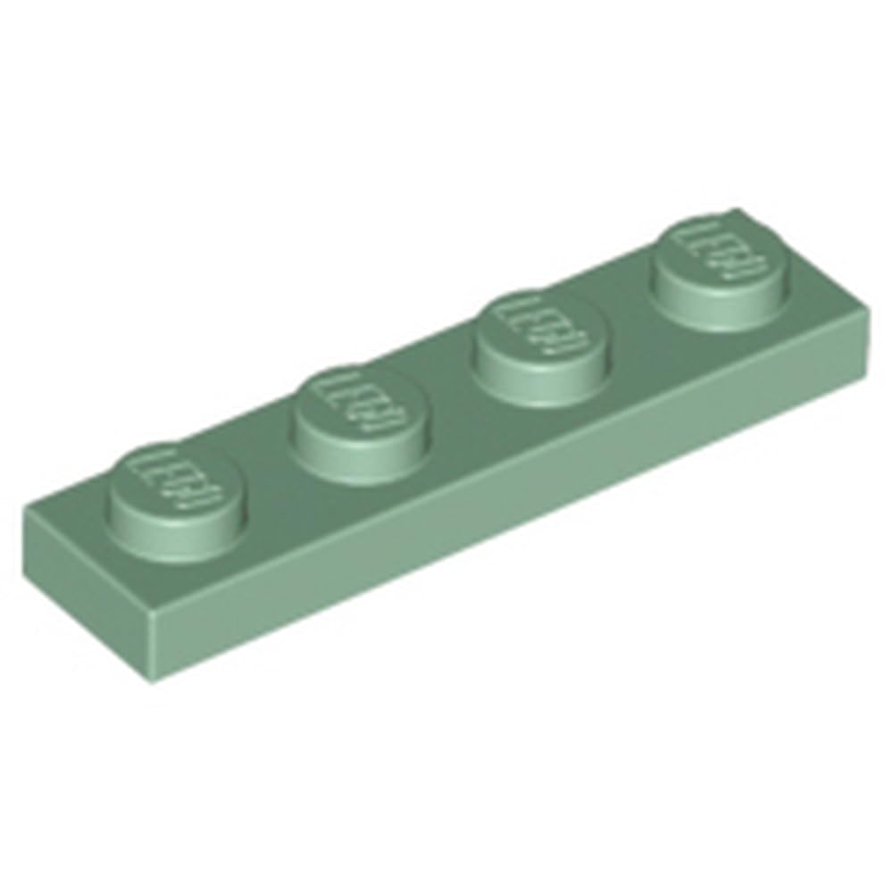 LEGO Plate 1x4, Building Brick Part 3710, Part 3710, Choose Your Colour (Sand Green, 10, Bricks)