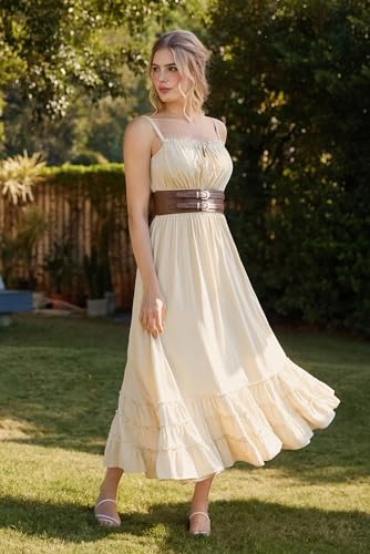 Robe d'été bohème fluide anti-chaleur à taille élastique confort