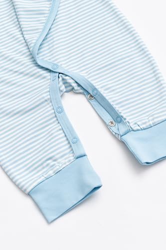 Image of monica + andy Kimono Tie Long Sleeve One Piece, 100% Organic Baby Clothes for Girls & Boys, Preemie, Newborn & Infant