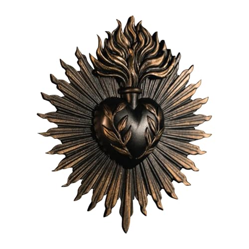 Sculpture murale coeurs sacrés MagiDeal, cadeau de pendaison de crémaillère