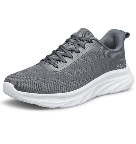 AFB Men's Walking Shoes Slip On Running Shoes Non Slip Lightweight Lace-Ups Mesh Gym Tennis Sneakers