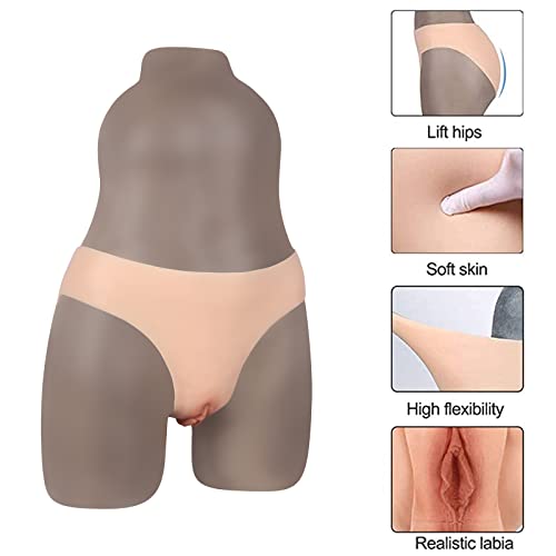 WHG Calcinhas de silicone escondendo gaff, calcinha masculina de couro camelo Gaff, cueca boxer para