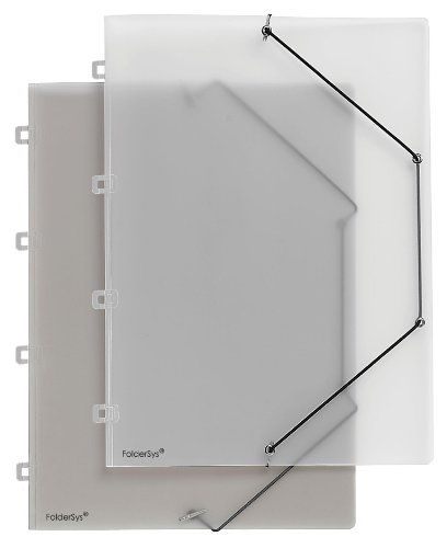 10 x Foldersys Eckspannmappe A4 PP transluzent rauchtopas