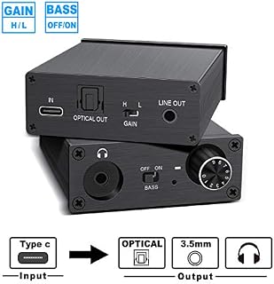USB DAC Audio Converter Headphone Amplifier Type-C Port Digital to Analog Signal Audio
