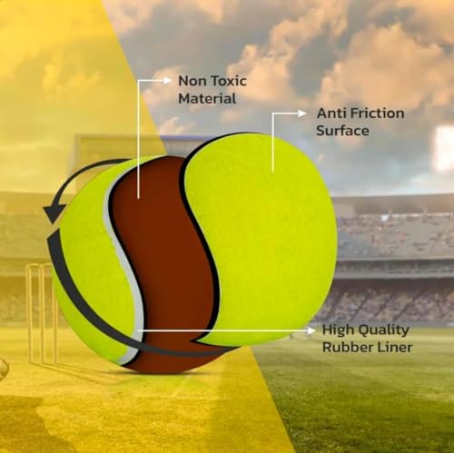 Image of Hanging Cricket Ball with 3.5m Rope | Indoor & Outdoor Knocking Practice (1-Pack)
