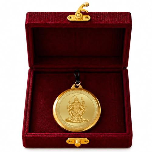 Image of DIVINITI 24K Gold Plated Double-Sided Religious Pendant with Premium Gift Box, Spiritual Locket for Men & Women, Devotional Jewellery for Gifting & Everyday Wear