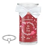 juwelen der liebe 🕯 Juwelkerze mit Schmuck True Love: große Duftkerze mit Schmuck Überraschung - finde eines von verschiedenen Designs in 925er Sterling Silber unserer Juwelkerze Armband (kann vom Produktbild abweichen)