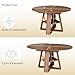 COSIEST 43.3in-59in Extendable Round Dining Table for 4-8 People, Modern Oval Kitchen Table with Storage Shelf & Removable Leaves, Space Saving Wood Dinner Table for Kitchen Living Room(Walnut)