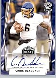 2022 Leaf Draft Hobby Blaster Autograph Blue #BA-CO1 Chris Oladokun Auto Autograph XRC Football Trading Card in Raw (NM or Better) Condition