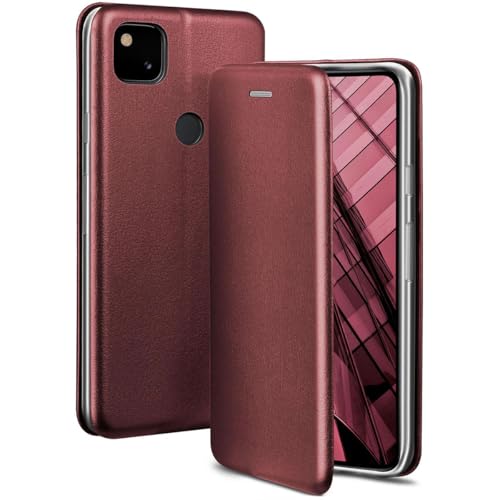 Housse Pixel 5 Google ONEFLOW bordeaux élégante en cuir synthétique fin