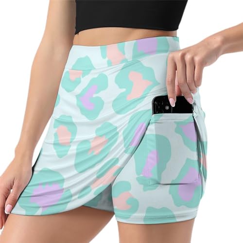Skort jupe de tennis haut de gamme pour femme motif taches de couleur coupe dynamique sport