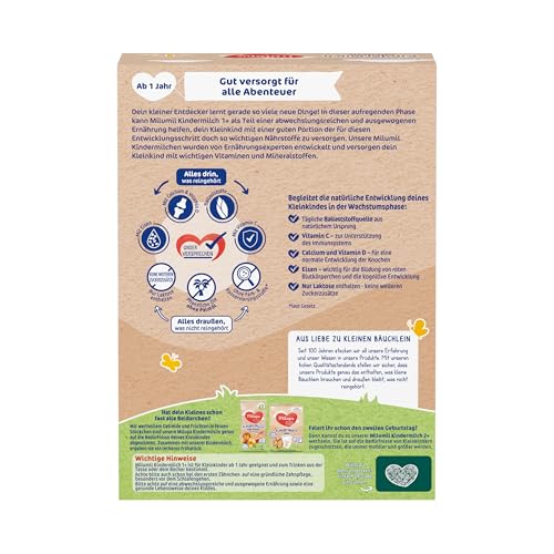 Milupa Milumil Kindermilch 1+ – Ab 1 Jahr – Für Kleinkinder in der Wachstumsphase - 5 x 550 g