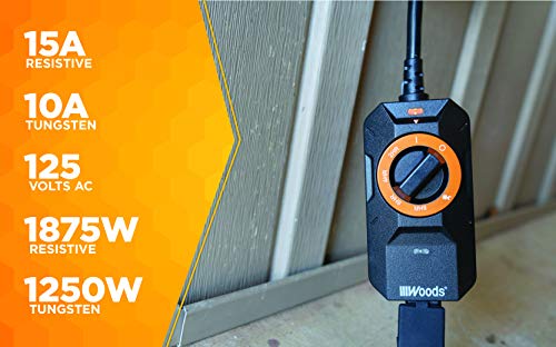 Woods 50121WD Outdoor Dusk to Dawn Lighting Timer, 1 Grounded Outlet - Thumbnail 5