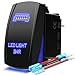 MicTuning MIC-LSB1 Laser LED Light Bar Rocker Switch ON-Off LED Light 20A 12V, 5pin, Blue