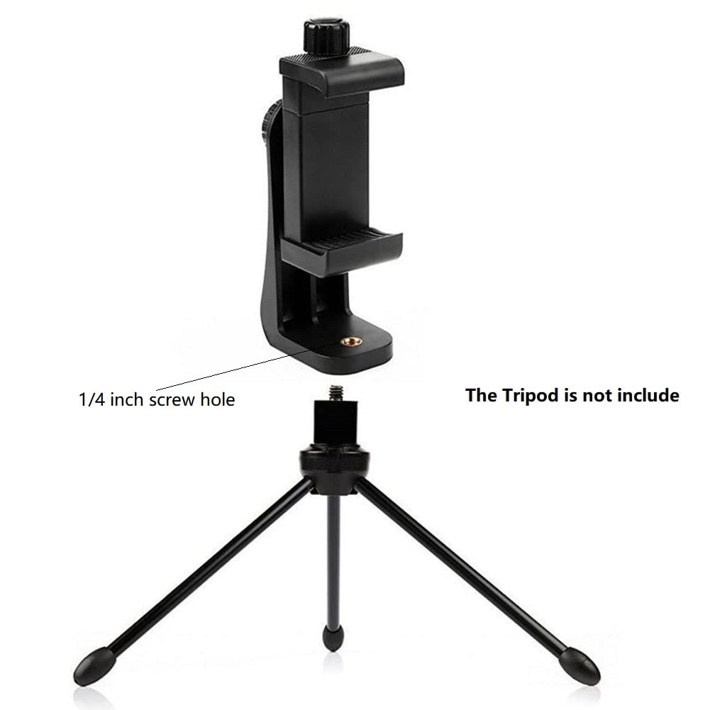 2x Handy-Stativhalterung – 360° Drehbar, 180° Neigbar, Mit 6,35 Mm Gewinde Für IPhone & Alle Smartphones