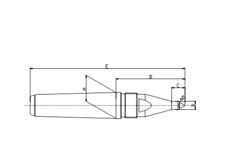 08018A MT4 CNC Threaded Dead Center Morse Taper 4
