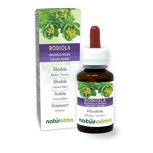 Rodiola (Rhodiola rosea o Sedum roseum) raíces Tintura Madre sin alcohol Naturalma - Extracto líquido gotas 60 ml - Complemento alimenticio - Vegano