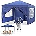 YUEBO Gazebo da Giardino Gazebo 3x3 m Pieghevole Gazebo Richiudibile con 4 Pareti Tende Gazebo Chiuso Impermeabile Tendone per Esterno,Campeggio
