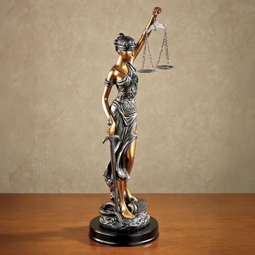 Estatua de mesa Themis Justicia Ciega en Bronce miniatura 2