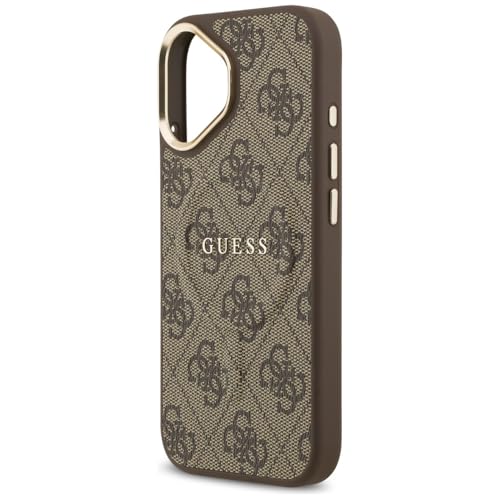 Guess PU Leather 4G Gold Frame Case with MagSafe for iPhone 17 6.3 GUHMP17SP4MSEGCW - vue 7