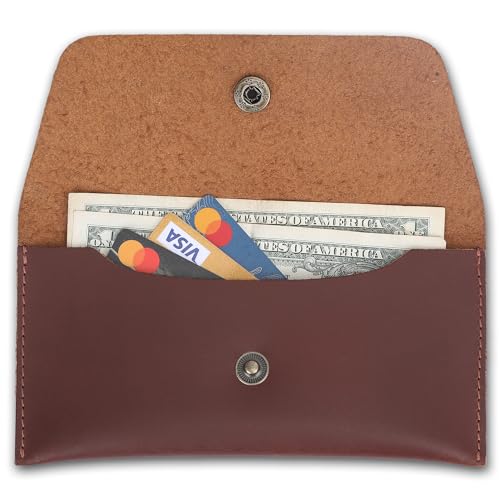 TheAntiq Leather Currency Pouch Cash Envelope Wallet for Men & Women- Tan by TheAntiq - Used condition - Image 8