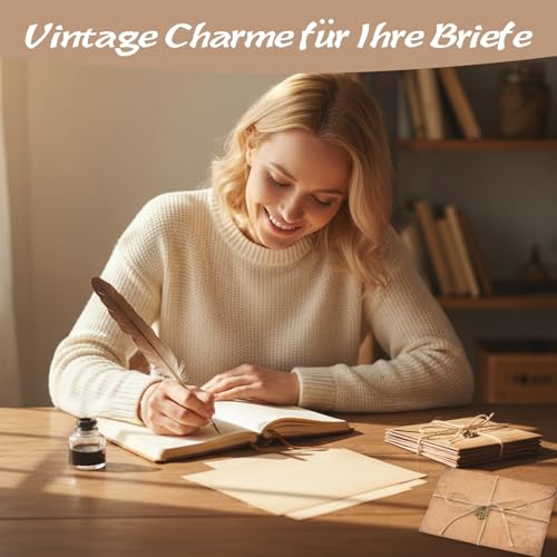 60 Stück Vintage Kraftpapier Umschläge, 12 Retro Briefumschläge,12 Retro Schlüsseln,12 Hanfseilen, 12 Sheet Vintage Seal Stickers, 24 Antik-Kraftpapier für Hochzeiten, Geburtstage