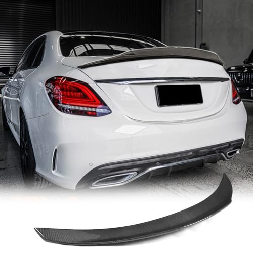 Mcarcar Kit W205SPOILER W205 Carbon Fiber Trunk Spoiler For Mercedes Benz 2015-2021 C Class C300 C180 C200 C250 C400 C43 C63 Amg Sedan Rear Boot Lid Highkick Wing Lip Factory Outlet cover