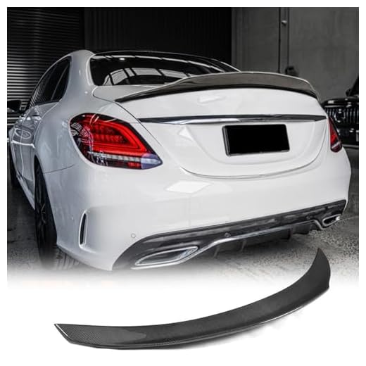 MCARCAR KIT W205 Carbon Fiber Trunk Spoiler for Mercedes Benz 2015-2021 C Class C300 C180 C200 C250 C400 C43 C63 AMG Sedan Rear Boot Lid Highkick Wing Lip Factory Outlet