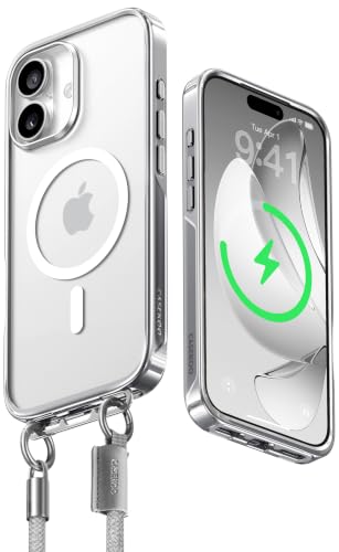 CASEKOO Linkoo iPhone 17 �p �P�[�X �X�g���b�v�t�� �����擾�� �N���b�v�Z�[�t:�܂肽���ݎ��B���^�u���� [�R�p�O���[�h�̕ی�] [MagSafe�Ή�] ����t���[�� �����w�� �V���o�[